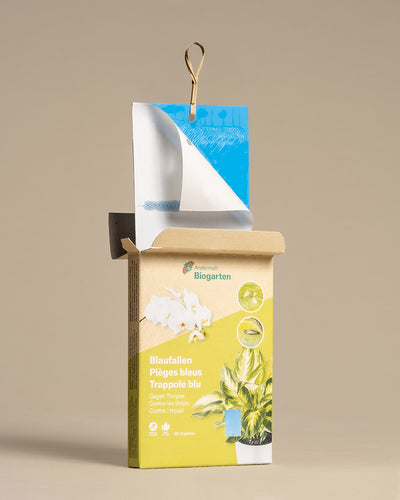 Verpackung mit Blaufallen 