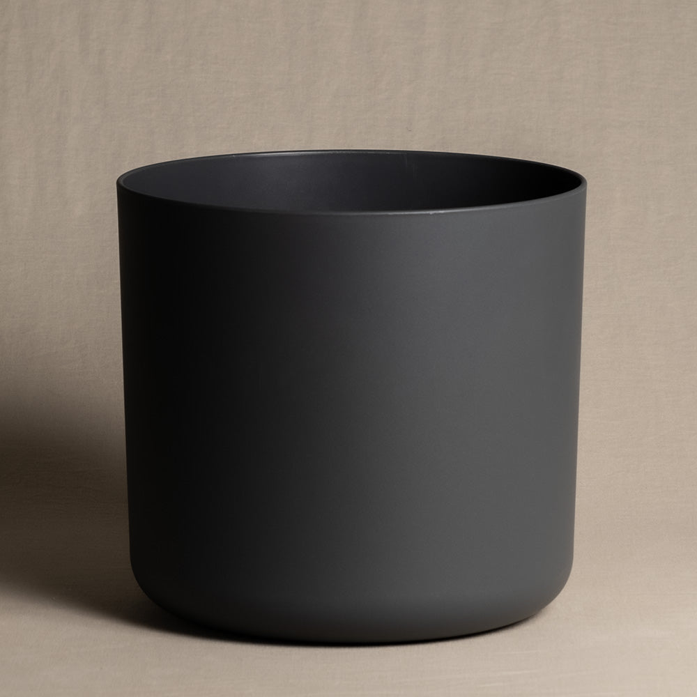 Kunststoff-Topf Lumi 25 cm in anthrazit