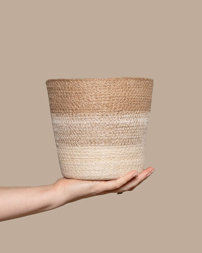 Pflanzenkorb aus Jute (Lapis | 18 cm Ø)