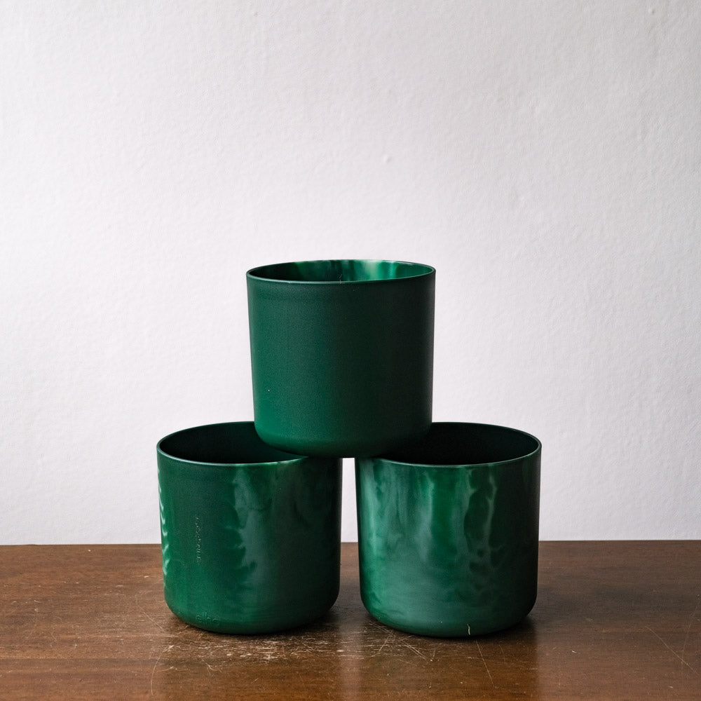 3er-Set Ocean-Töpfe in Pazifik-Dunkelgrün, 16cm Durchmesser.