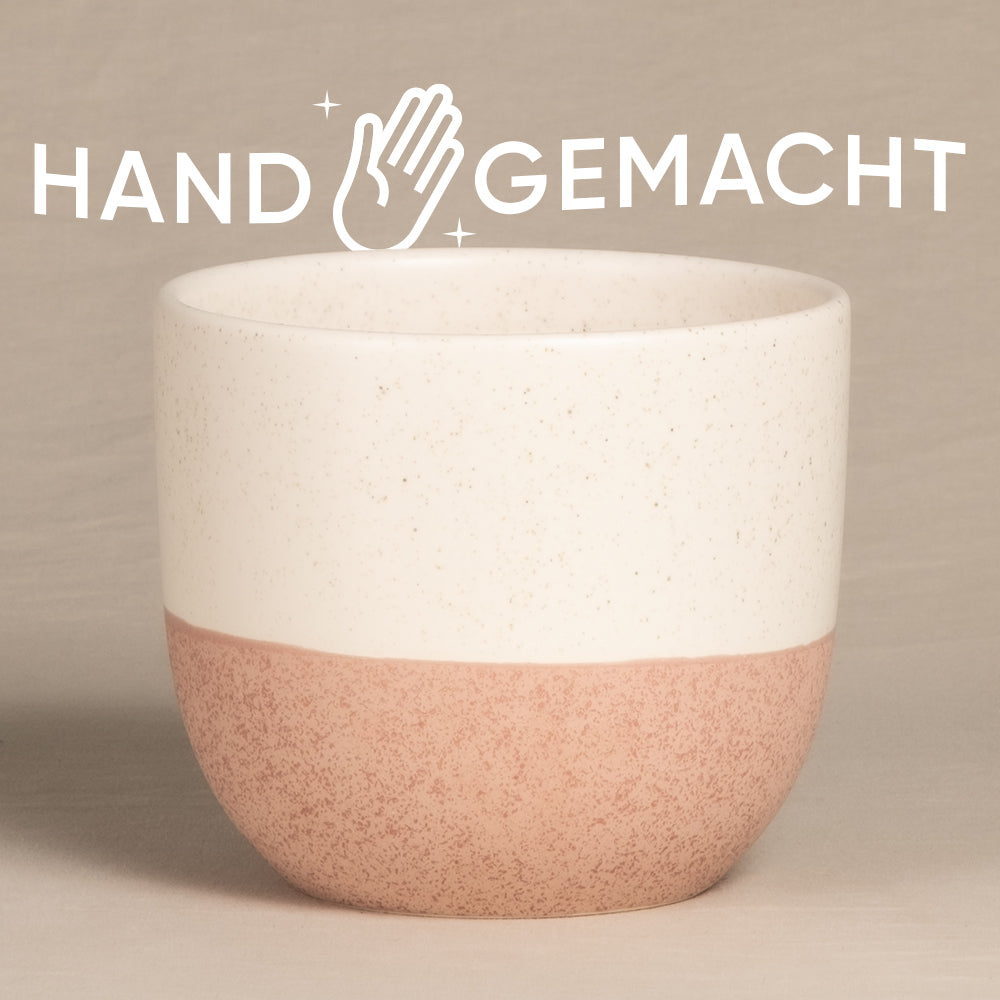 feey Keramik-Topf (Variado | 16 cm ⌀) mit roter Lackierung inkl. «handgemacht» Badge