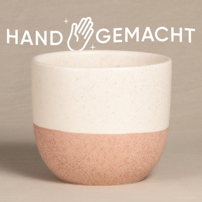 feey Keramik-Topf (Variado | 16 cm ⌀) mit roter Lackierung inkl. «handgemacht» Badge
