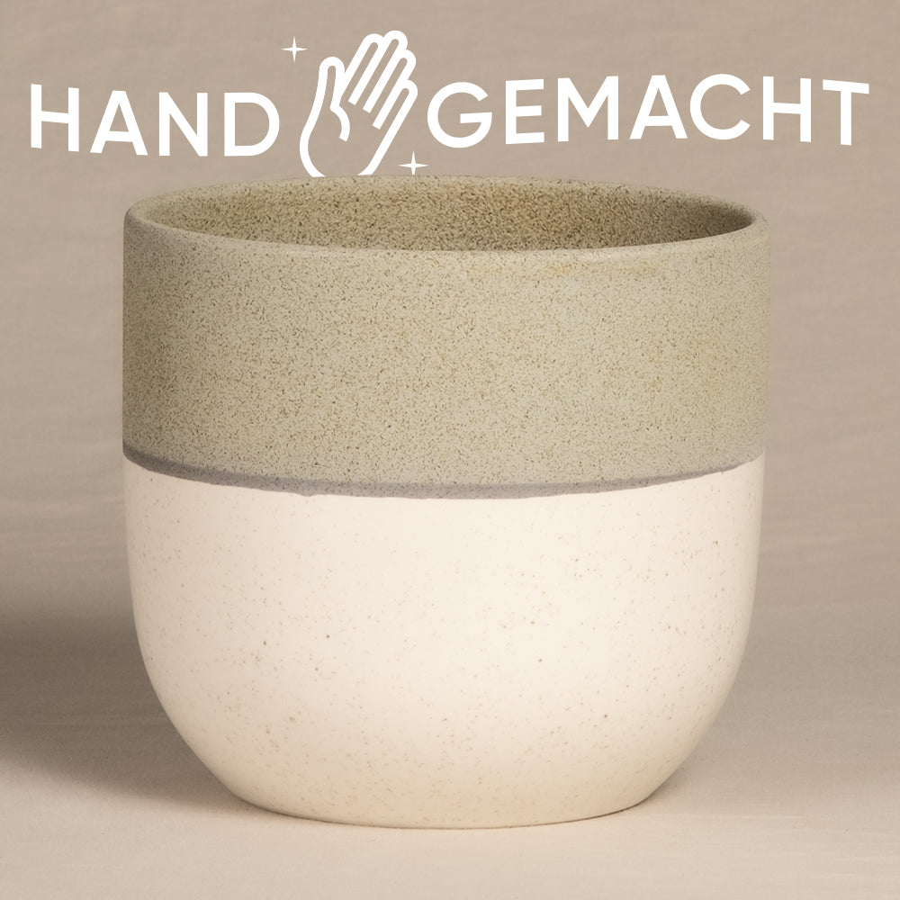 feey Keramik-Topf (Variado | 18 cm ⌀) mit grüner Lackierung inkl. «handgemacht» Badge