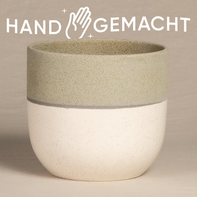 feey Keramik-Topf (Variado | 18 cm ⌀) mit grüner Lackierung inkl. «handgemacht» Badge