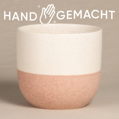 feey Keramik-Topf (Variado | 18 cm ⌀) mit roter Lackierung inkl. «handgemacht» Badge